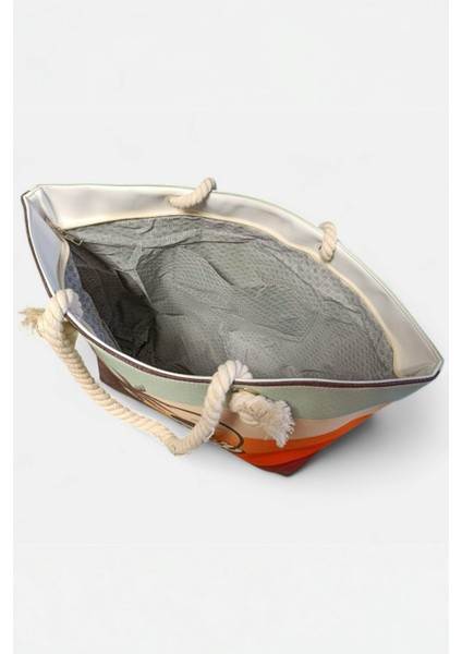 Fermuarlı Çok Renkli Kadın Plaj Çantası LD609 fırsatları