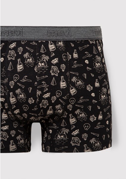 3lü Baskılı Siyah Boxer 0912232-900 fiyatları