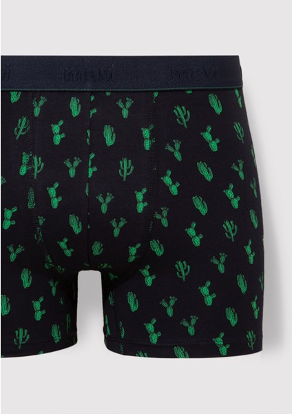 3lü Kaktüs Baskılı Lacivert Boxer 0912197-32184 fiyatları