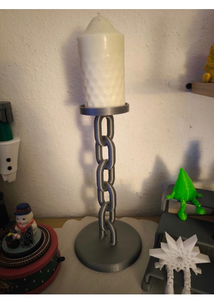 Modern Zincir Tasarımlı Şamdan | Dekoratif Mumluk (3 Farklı Boy Seçeneği) modelleri