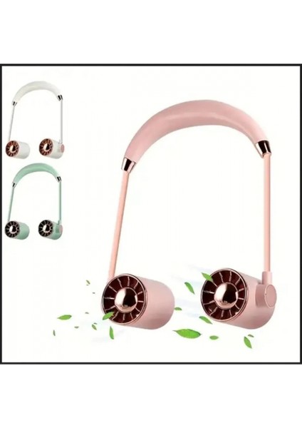 Boyunluk Fan Hava Soğutucu Vantilatör Boyuna Asmalı Şarjlı 3 Kademeli Mini Klima Siyah modelleri