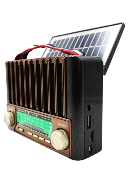 Resveq KTF-1428 Taşınabilir Güneş Enerjili Bluetooth Radyo Hoparlör – Şarjlı, Radyo, Mp3, Aux Girişli fırsatları