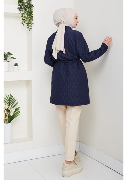 Kadın Beli Tünel Geçişli Kapitone Ceket Mont -PMK472 fırsatları