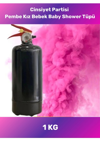 Premium Pembe Kız Bebek Baby Shower Tüpü Ambalajı Yazısız Ibaresiz 1 kg Cinsiyet Partisi Belirleme