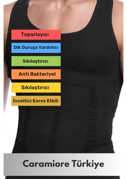 Özel Üretilmiş Bel Göğüs Göbek Toparlayıcı Erkek Extra Göbek Sıkılaştırıcı Siyah Atlet Korse fiyatları