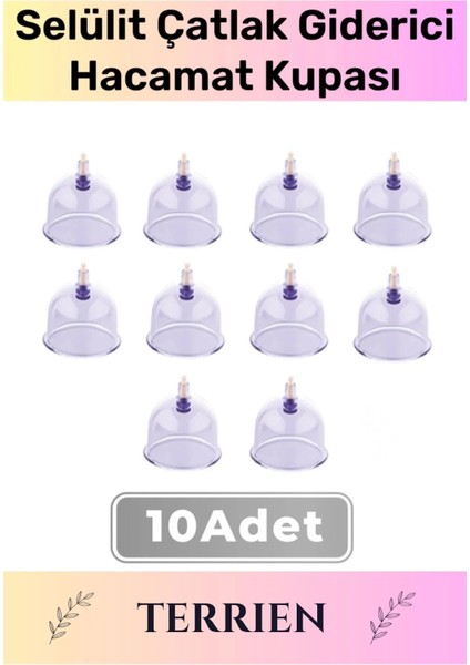 Çatlak Vakumlu Selülit Yağ Çatlak Giderici 6 Numara Hacamat Kupası 10 Adet