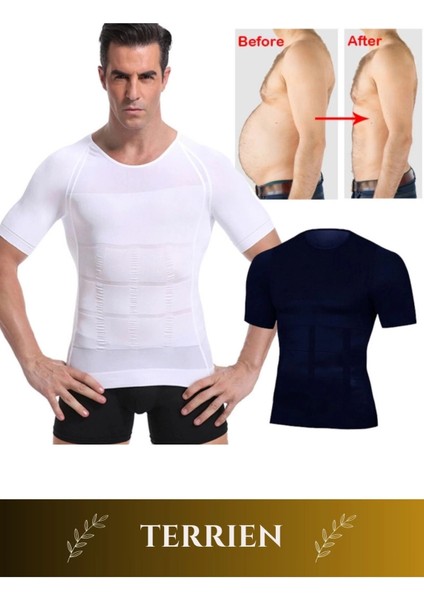 Premium Bel Göğüs Dik Duruş Jinekomasti Toparlayıcı Erkek Göbek Sıkılaştırıcı Kısa Kol Korse Atlet fırsatları