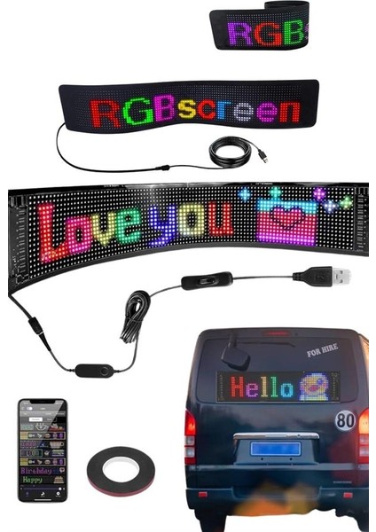 Resveq Matrix LED Dijital Ekran Kumandalı LED Ekran Yazı