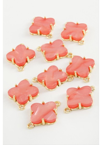 Resveq Çiçek Tek Kulp Polyester Bileklik ve Kolye Ucu Aparatı 1 Adet-Açık Pembe fiyatları