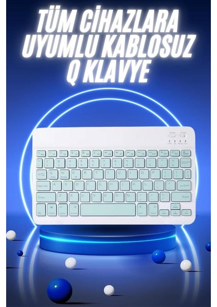 Resveq Bluetooth Şarj Edilebilir Mini Q Klavye Kablosuz Taşınabilir fiyatları