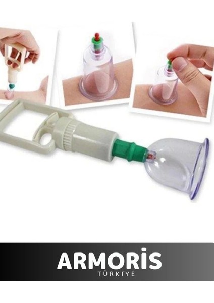 Yeni Nesil Selülit Çatlak Giderici Vakumlu 7 Numara Hacamat Kupası 10 Adet modelleri