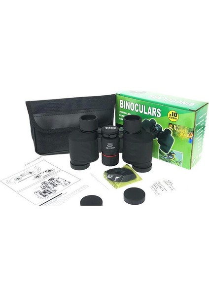 10X24 Katlanır, Kauçuk Kaplamalı Orta Boy El Dürbünü 1000M/76M - Lisinya