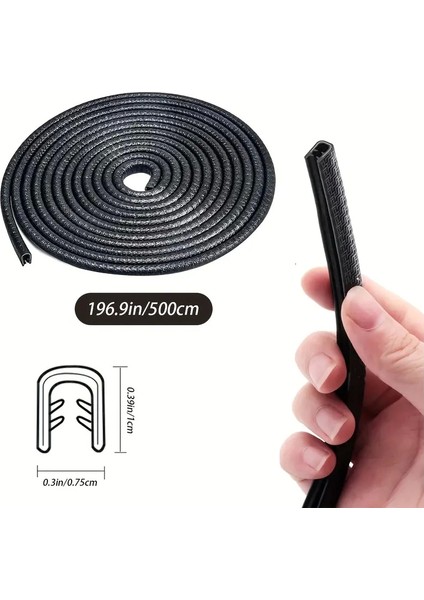 5 Metrelik Araba Kapı Kenar Koruma Şeridi Rulosu - Lisinya