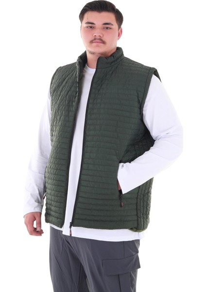 Erkek Büyük Beden 120 KILO-158 Kilo Arası Için Uygun Dik Yaka Mevsimlik Kapitone Yelek