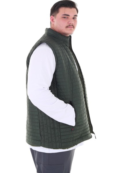 Erkek Büyük Beden 120 KILO-158 Kilo Arası Için Uygun Dik Yaka Mevsimlik Kapitone Yelek fırsatları