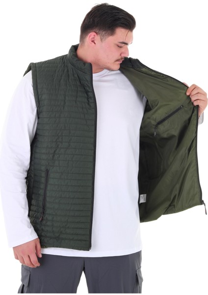 Erkek Büyük Beden 120 KILO-158 Kilo Arası Için Uygun Dik Yaka Mevsimlik Kapitone Yelek