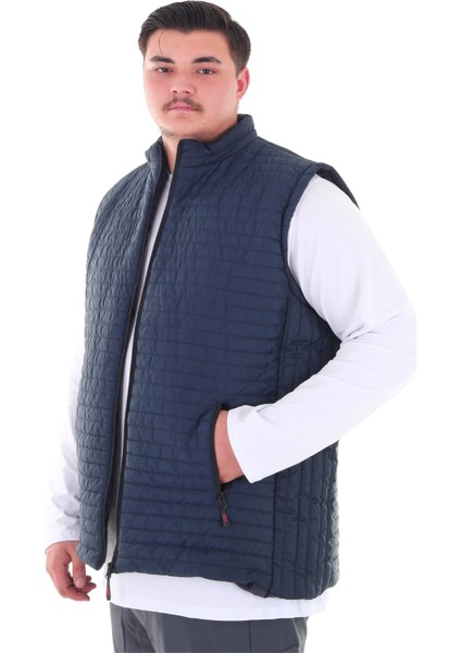 Erkek Büyük Beden 120 KILO-158 Kilo Arası Için Uygun Dik Yaka Mevsimlik Kapitone Yelek fiyatları