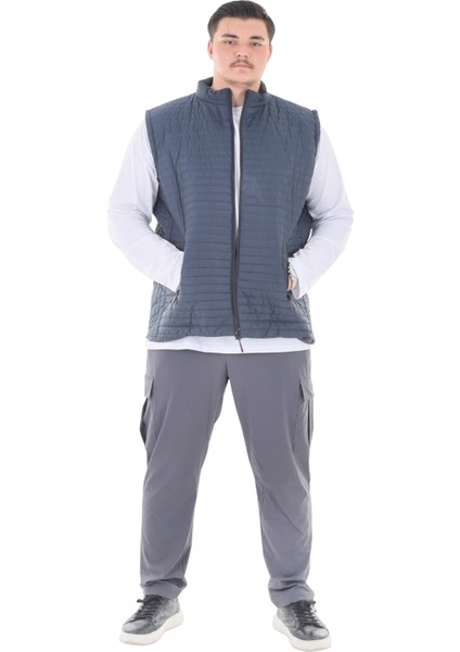 Erkek Büyük Beden 120 KILO-158 Kilo Arası Için Uygun Dik Yaka Mevsimlik Kapitone Yelek modelleri