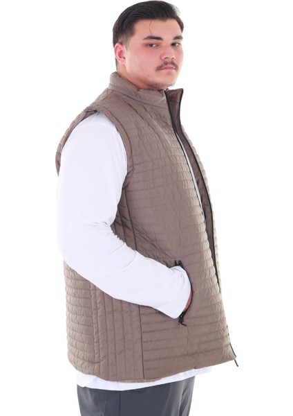 Erkek Büyük Beden 120 KILO-158 Kilo Arası Için Uygun Dik Yaka Mevsimlik Kapitone Yelek fırsatları