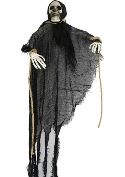 Halloween Cadılar Bayramı Siyah Sesli Işıklı Hayalet Dekor Süs