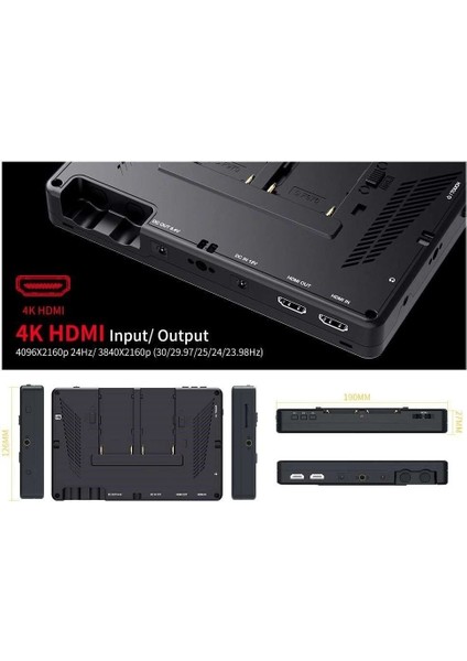 Lut7 7 Inç 3D Lut Ultra Parlak 2200NIT Dokunmatik Ekran Kamera Alan Monitörü fırsatları