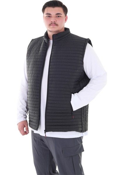 Erkek Büyük Beden 120 KILO-158 Kilo Arası Için Uygun Dik Yaka Mevsimlik Kapitone Yelek fiyatları