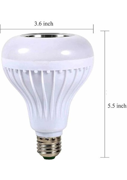 Resveq Kumandalı Rgb LED Işık Bluetooth Hoparlör Ses Lambası Renkli Ampul indirimleri