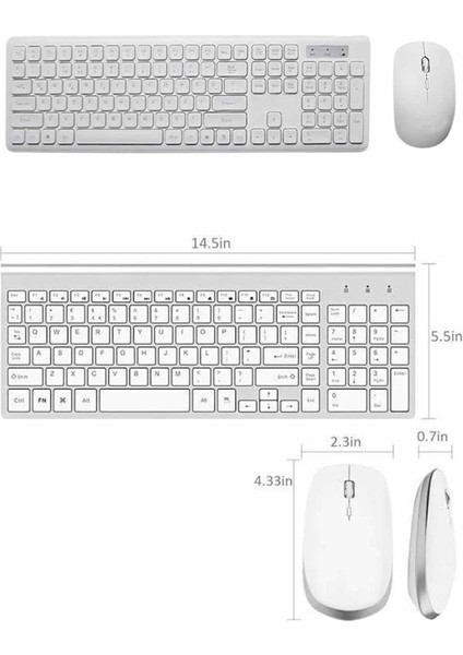Resveq Klavye Mouse Seti Sessiz Kablosuz Türkçe Tv Pc Uyumlu fırsatları