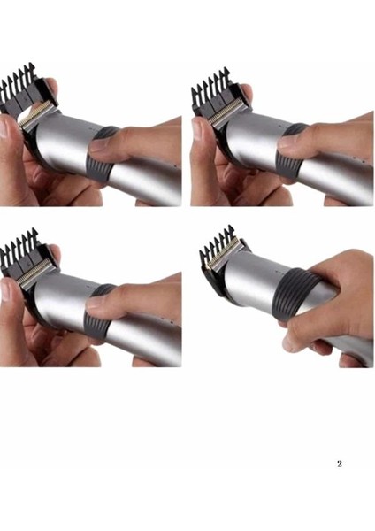 Resveq Yeni Nesil Profesyonel Şarjlı Saç Sakal Tıraş Makinesi Ayarlanabilir 4 Taraklı