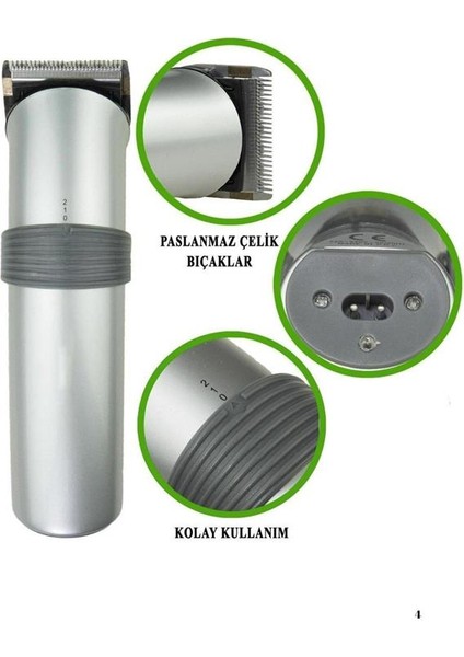 Resveq Yeni Nesil Profesyonel Şarjlı Saç Sakal Tıraş Makinesi Ayarlanabilir 4 Taraklı fırsatları