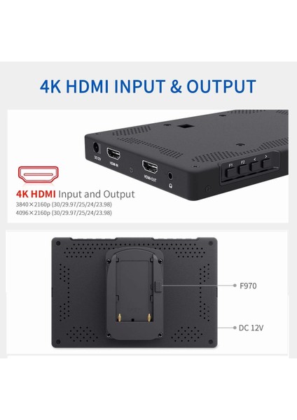 T7 Plus 7 Inç 3D Lut Kamera Alan Monitörü 1920X1200 4K HDMI fırsatları