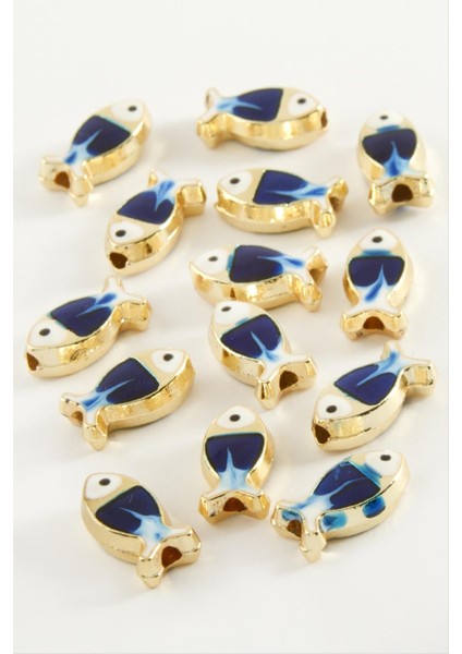 Resveq Balık Mineli Bileklik ve Kolye Ucu Aparatı 1 Adet-Mavi