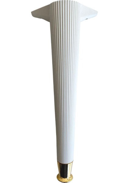 Desenli 40CM Beyaz Plastik Ayak Mobilya Masa Sehpa Dolap AYAĞI(40CM)(BEYAZ Altın) Beyaz Tekli Masa A