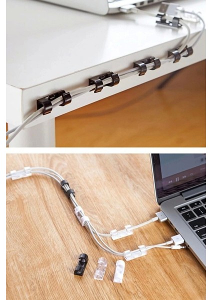 20LI Şeffaf Kablo Sabitleyici Düzenleyici Duvar Klipsi Yapışkanlı Kablo Organizer Tutucu Toplayıcı indirimleri