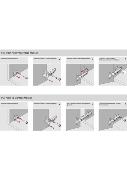 Star Düz Menteşe Havşalı Tekli Dolap Kapak Menteşesi fiyatları