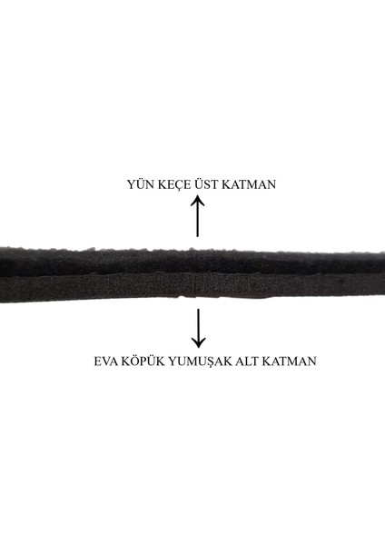 Siyah Renkli Yün Ayakkabı Tabanlığı, Yün Ayakkabı Keçesi MEER1013 modelleri