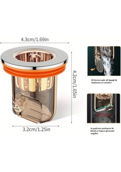 Tuvaletl Banyo Duş Giderleri Için Süzgeç Çek Valfi Koku Önleyici, Böcek Geçirmez, Çekirdekli Gider S modelleri