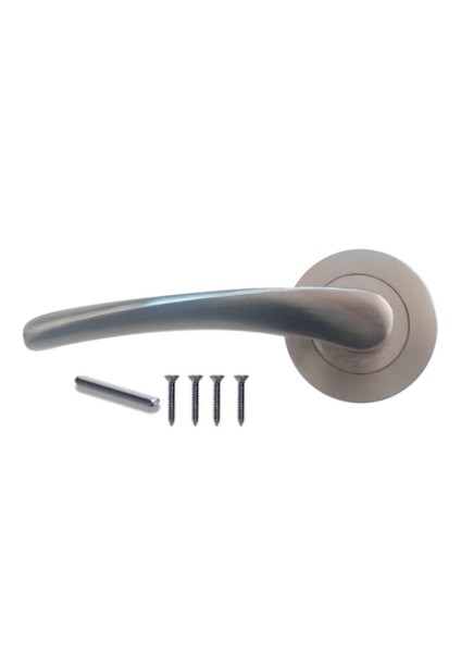 Çelik Kapı Kolu Açma Kolu Sol Basar - Saten Sol Kapı Kolu 2 Yıl Çelik