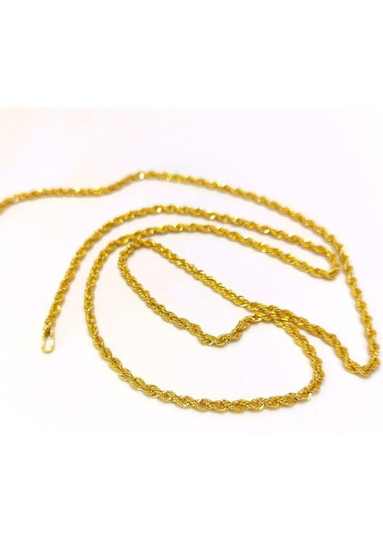 55CM 2.2mm Halat Zincir 14 Ayar Altın 4K Videolu fiyatları