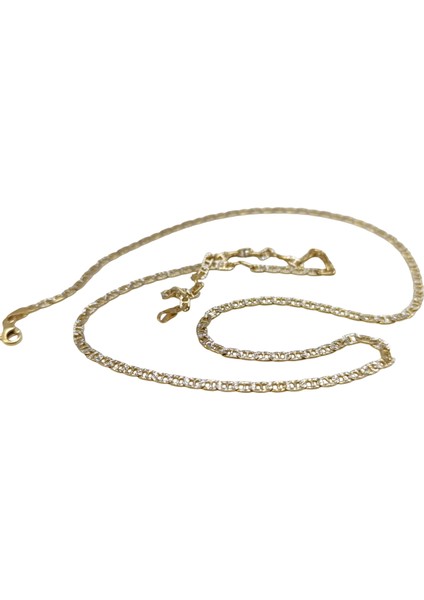 57CM 2.9mm Italyan Yassı Zincir 14 Ayar Altın Hd Videolu