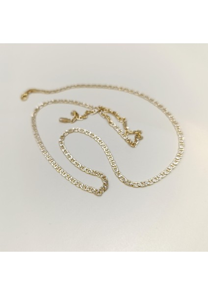 57CM 2.9mm Italyan Yassı Zincir 14 Ayar Altın Hd Videolu fiyatları