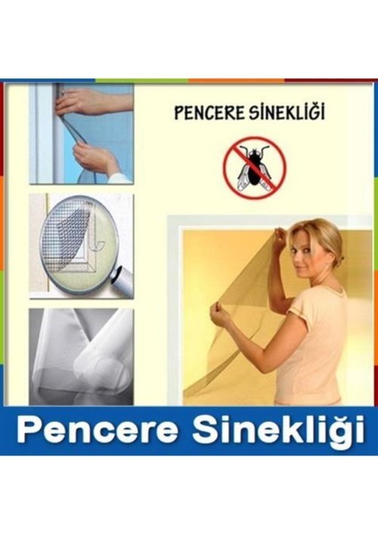 Pencere Sinekliği Sivri Sinek Önleyici File Çırtlı Bant Seti Takımı (100 cm x 150 Cm) 150 x 130 Pile