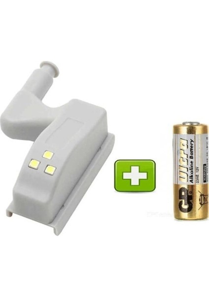 1 Adet Gardırop Dolap Içi LED Aydınlatma Menteşe Işığı Pil Dahil Pratik LED Beyaz Işık G9 LED Ampul