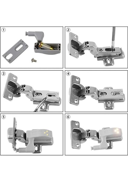 1 Adet Gardırop Dolap Içi LED Aydınlatma Menteşe Işığı Pil Dahil Pratik LED Beyaz Işık G9 LED Ampul fırsatları