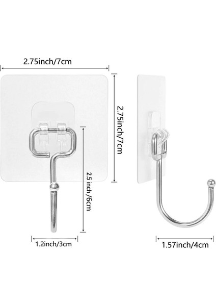 Banyo Için Güçlü Yapışkan Kancalar,yapışkanlı Askılar ,mutfak,ev Ofis Için Duvar Askıları 1 Adet Gri indirimleri