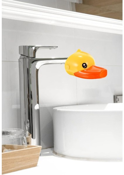 Musluk Uzatma Oyuncağı Ördekli Musluk Ucu Genişletici Aparat Su Tasarruflu Musluk Başlığı Batarya 2