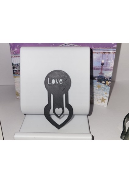 Love Bookmark & Keychain - Sevimli 3D Kalp Tasarımı (Özelleştirilebilir Tasarım)