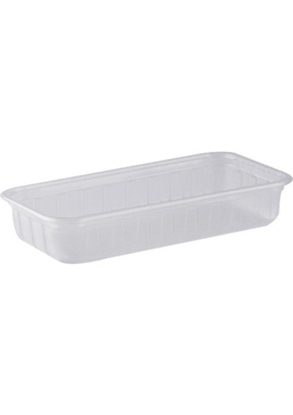 Plastik Şeffaf Kase Kapaksız 500 Gr. 100 Adet Beyaz