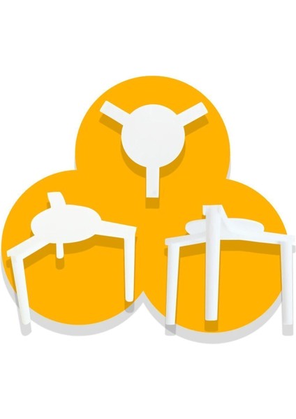 Plastik Pizza Ayağı 100 Adet (Pizza Kutusu Destekleyici) Tripod Beyaz 2 x 4 100'LÜ Plastik Kap fiyatları