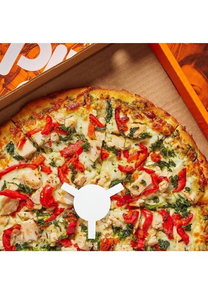 Plastik Pizza Ayağı 100 Adet (Pizza Kutusu Destekleyici) Tripod Beyaz 2 x 4 100'LÜ Plastik Kap modelleri